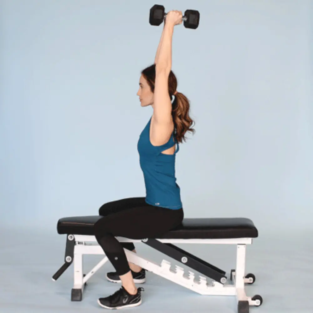 Overhead Tricep Extension tác động sâu vào cơ tay sau