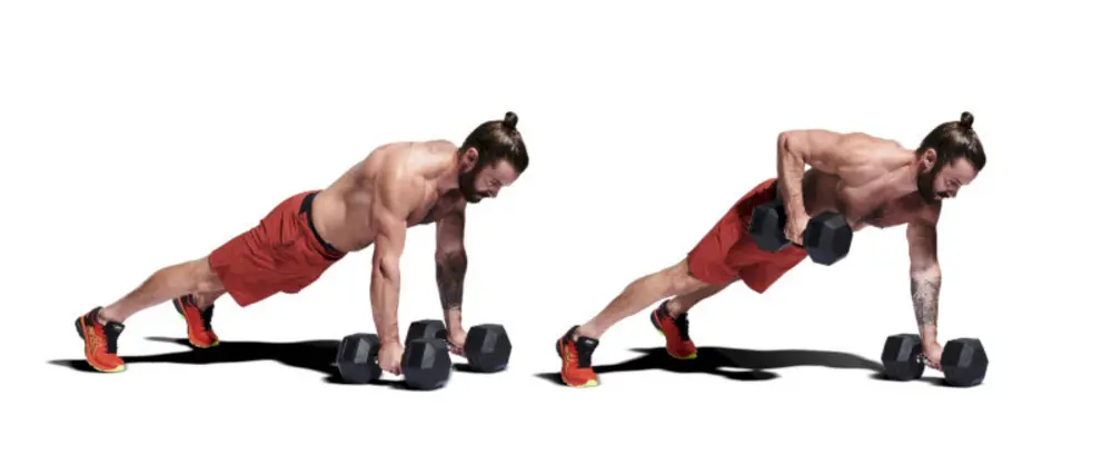 Renegade Row thử thách cơ tay sau và ổn định thân người