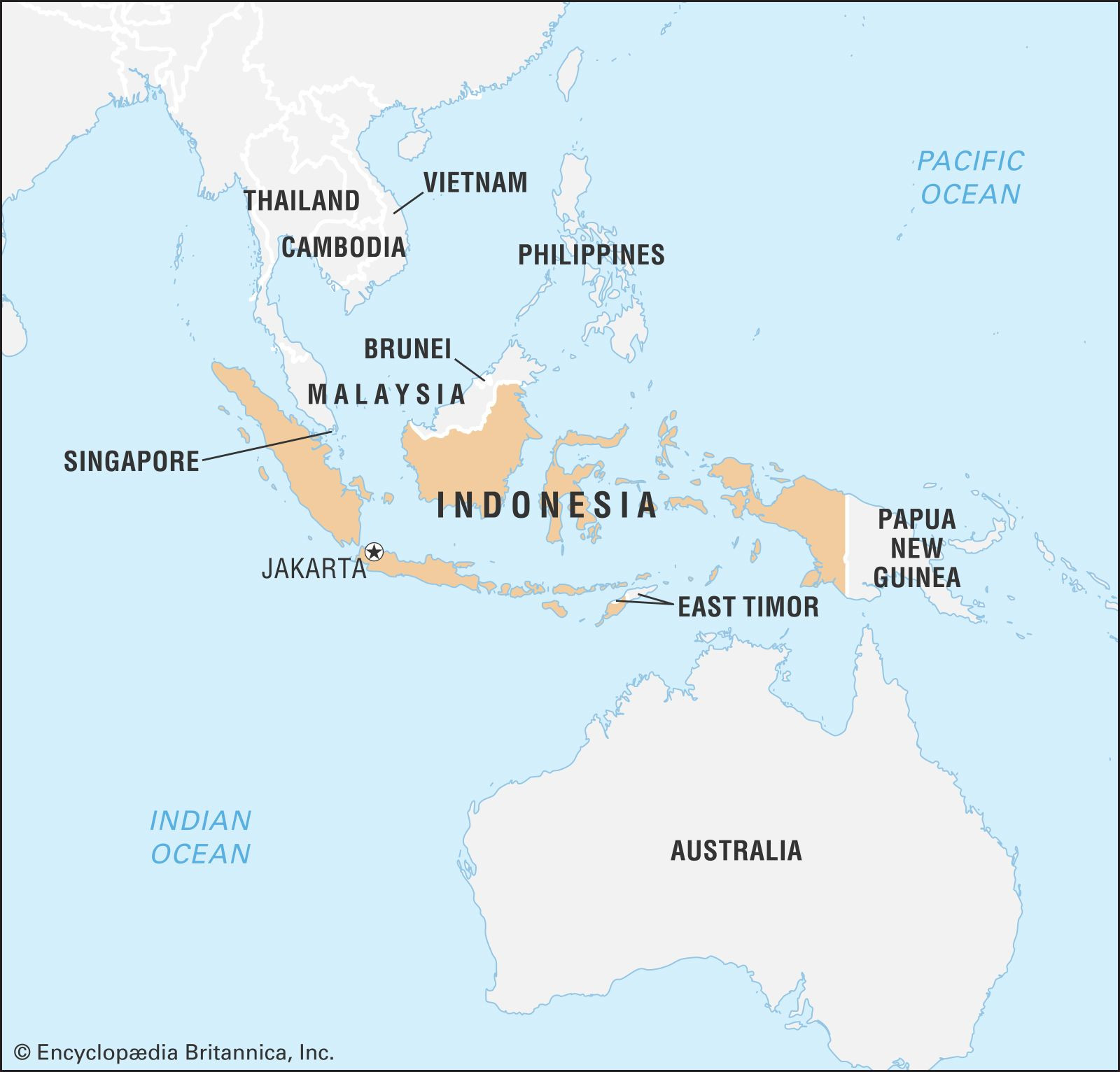 Bản đồ vị trí của Indonesia trên thế giới, tâm điểm của những giải đấu khu vực
