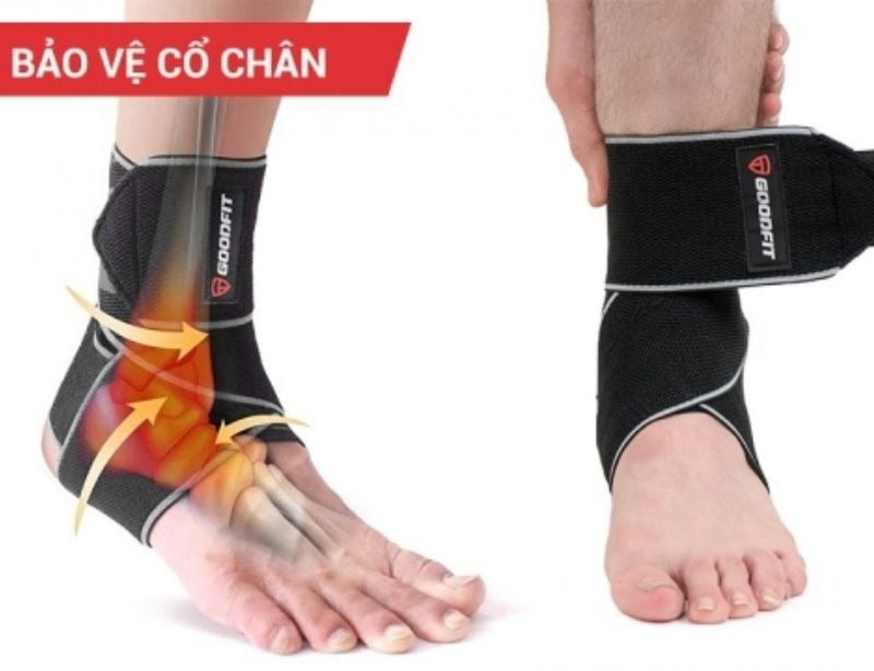 Băng bảo vệ cổ chân giúp ổn định mắt cá và phòng ngừa chấn thương