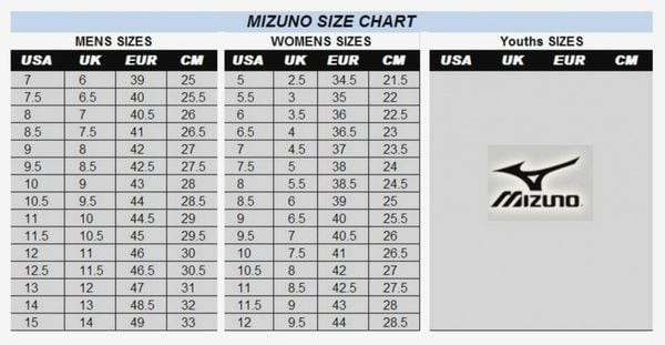 Bảng quy đổi kích thước giày bóng đá Mizuno tham khảo khi chọn size Kamito QH19