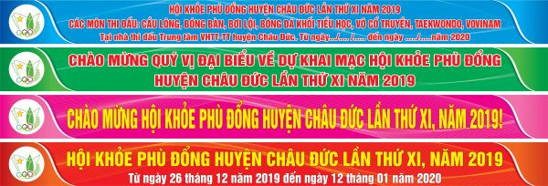 Băng rôn cổ vũ chào mừng hội thao