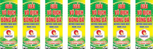 Băng rôn cổ vũ đá bóng vải lụa, canvas, nỉ