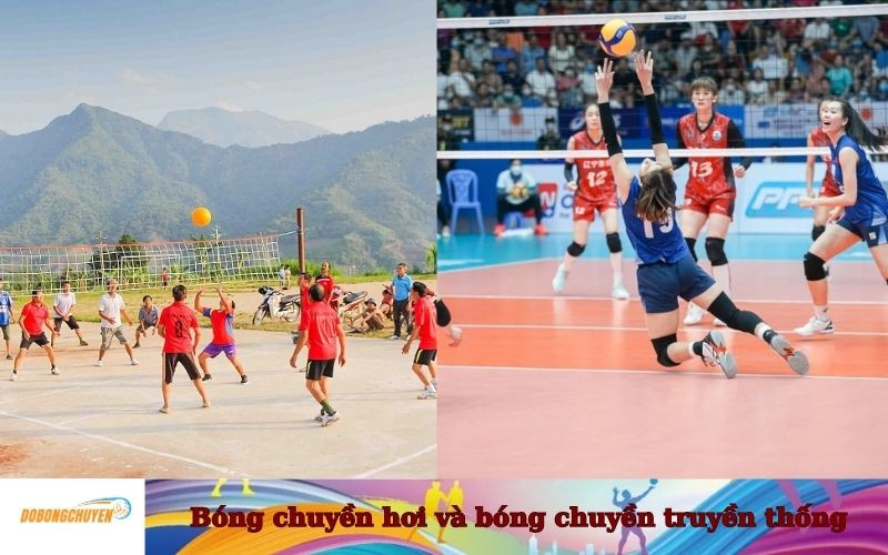 Bảng so sánh chi tiết luật bóng chuyền hơi nữ và bóng chuyền truyền thống