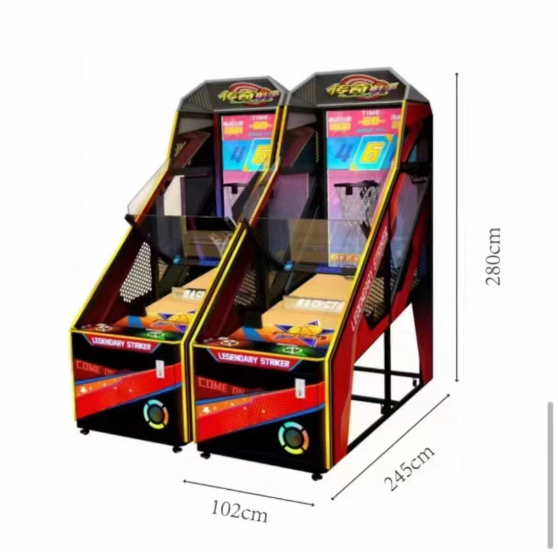 Bảng thông số kích thước máy game ném bóng rổ Striker