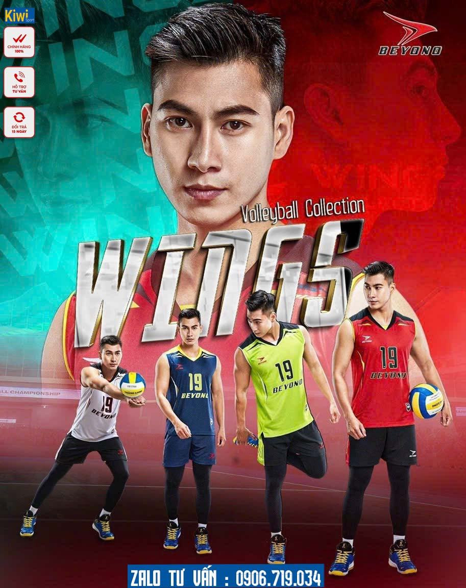 Bộ Bóng Chuyền Nam Beyono Wings 2023 Full 4 Màu Cực Đẹp