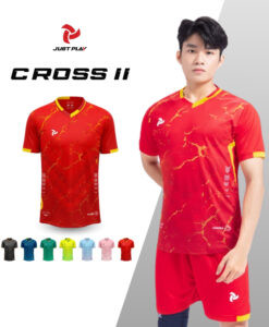 Bộ quần áo đá bóng nữ Just Play Cross II màu đỏ