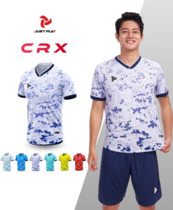 Bộ quần áo đá bóng nữ Just Play CRX màu trắng tím