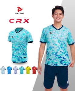 Bộ quần áo đá bóng nữ Just Play CRX màu xanh ngọc