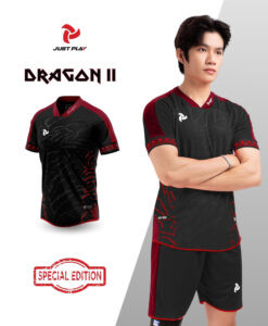 Bộ quần áo đá bóng nữ Just Play Dragon II màu đen kỷ niệm