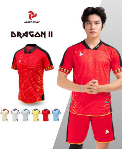 Bộ quần áo đá bóng nữ Just Play Dragon II màu đỏ