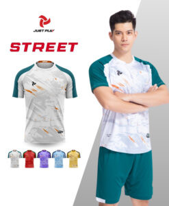 Bộ quần áo đá bóng nữ Just Play Street màu trắng