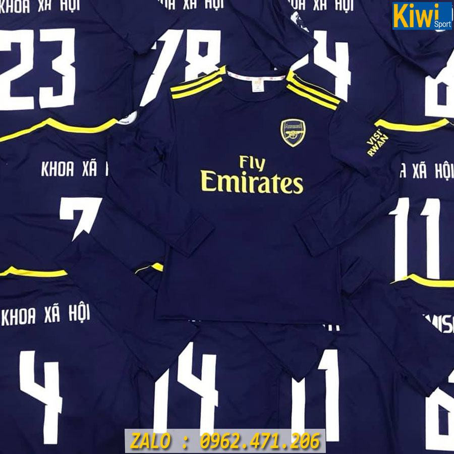 Bộ sưu tập áo đá bóng đẹp 2019: Mẫu Arsenal sân khách màu xanh đen cá tính