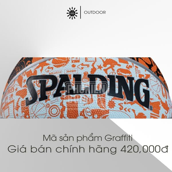 Bóng rổ Spalding Graffiti với các đường nét nghệ thuật rõ nét