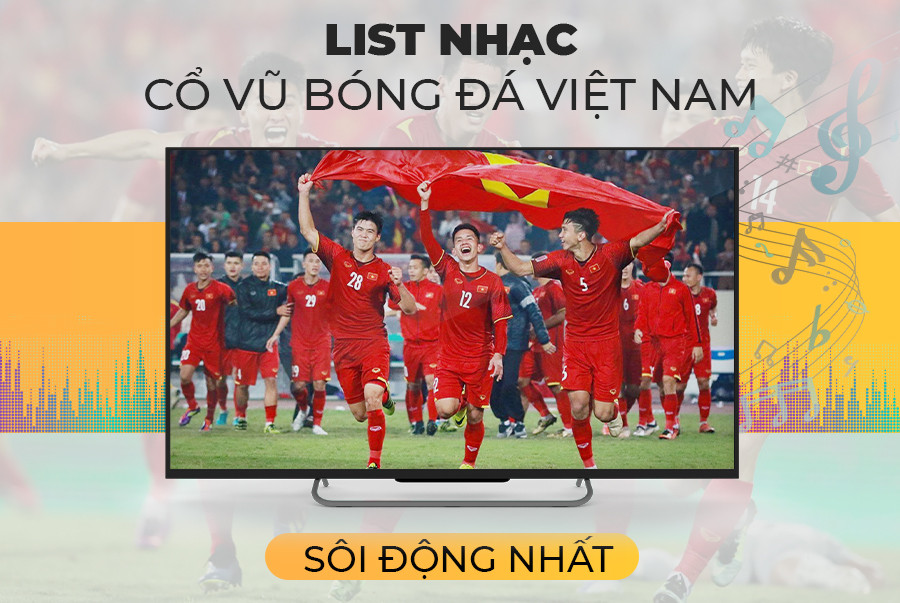 Các cổ động viên Việt Nam cuồng nhiệt cổ vũ bóng đá với cờ đỏ sao vàng trên sân vận động