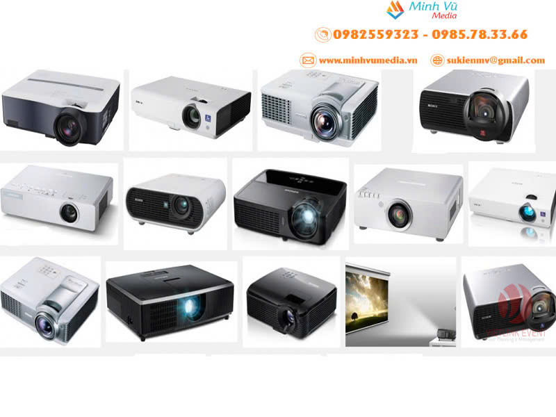 Các loại máy chiếu chuyên dụng và màn chiếu đa dạng cho thuê xem bóng đá