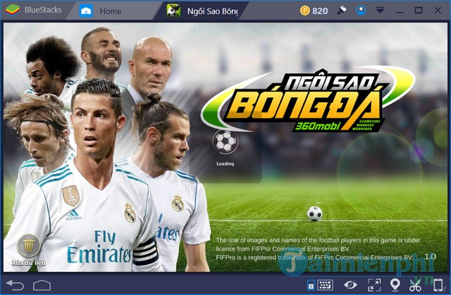 cách chơi 360mobi ngôi sao bóng đá trên pc đội hình