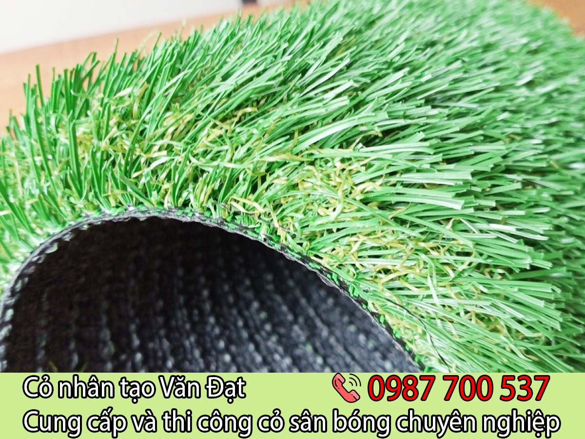 Cấu tạo sợi cỏ nhân tạo polyethylene và lớp hạt cao su giúp tăng độ đàn hồi sân bóng