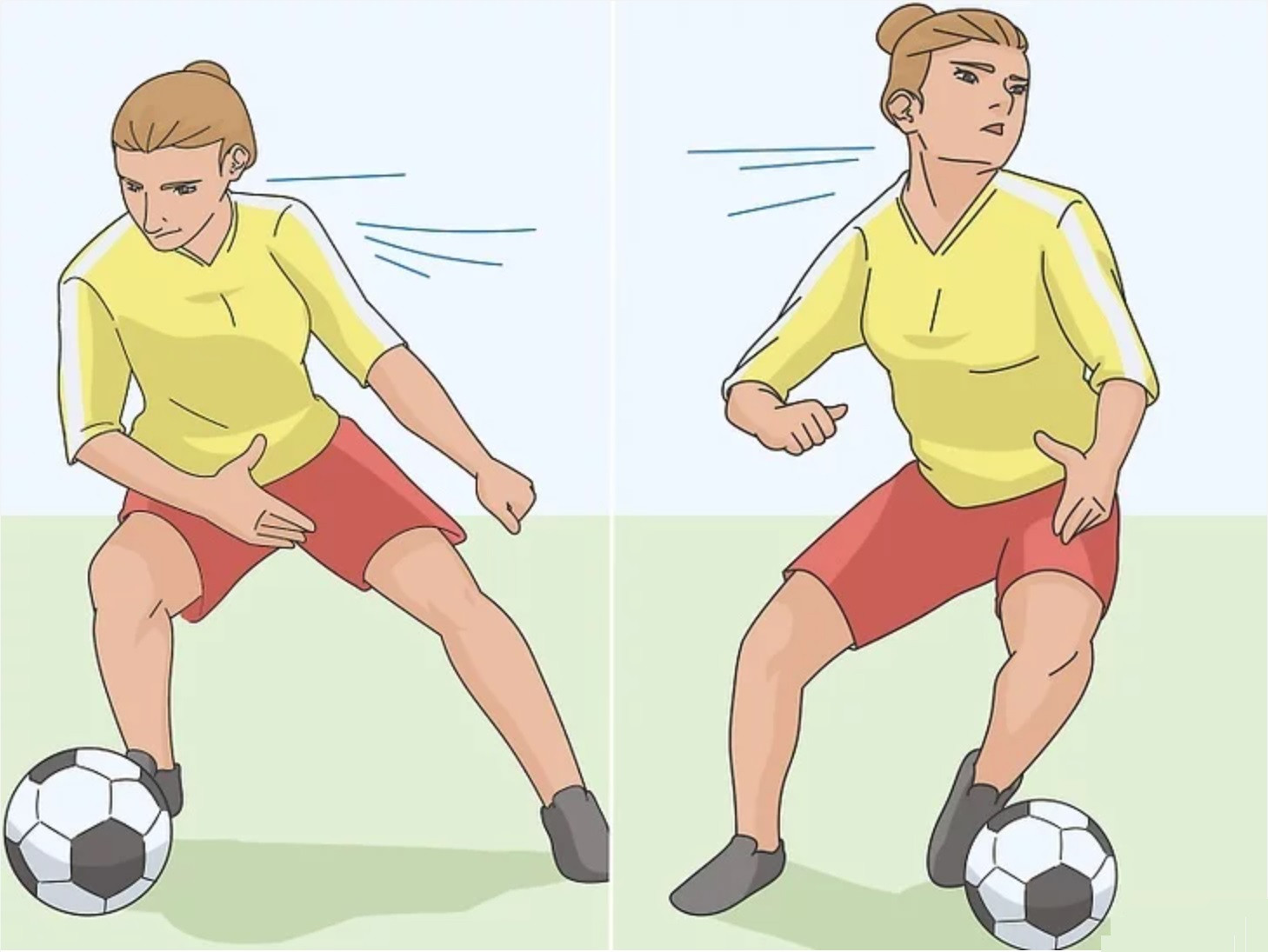 Cầu thủ thực hiện cú ngoặt bóng Cruyff, một động tác giả kinh điển để lừa đối phương