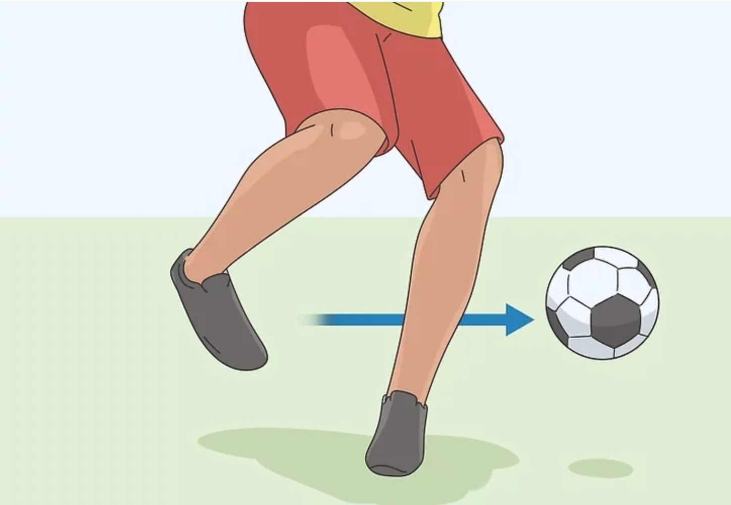 Cầu thủ thực hiện động tác đảo một chân (step-over) để lừa đối thủ và thay đổi hướng bóng