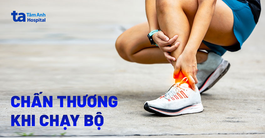 Minh họa các vị trí phổ biến chấn thương khi chạy bộ