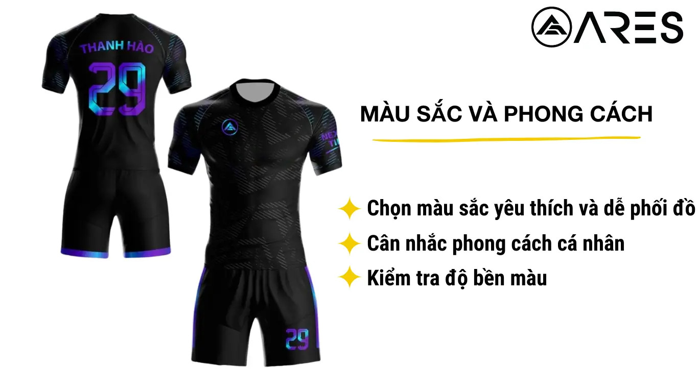 Chọn màu mẫu áo bóng đá không logo phù hợp với sở thích và phong cách