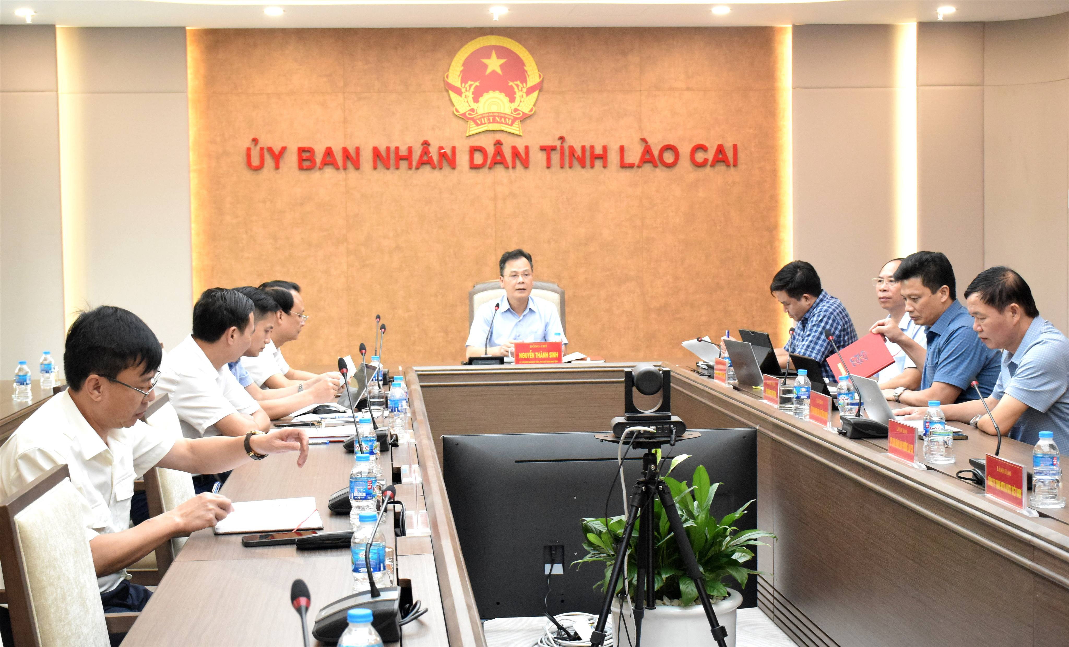 Cuộc họp của UBND tỉnh Lào Cai, thể hiện sự lập kế hoạch và điều hành, những yếu tố cần thiết cho tổ chức thành công VTV Cup 2023