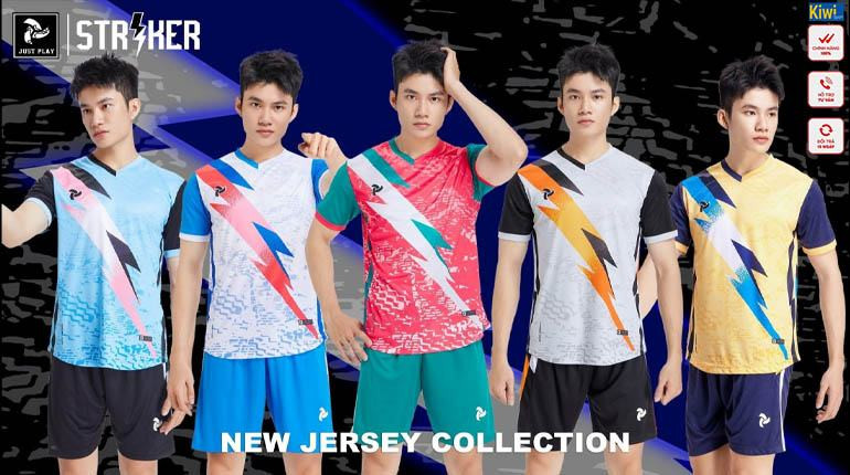 Đồ Bóng Đá Không Logo Striker Full 5 Màu