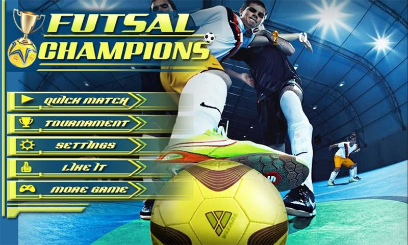 Đồ họa sắc nét của game bóng đá đường phố offline trên sân futsal