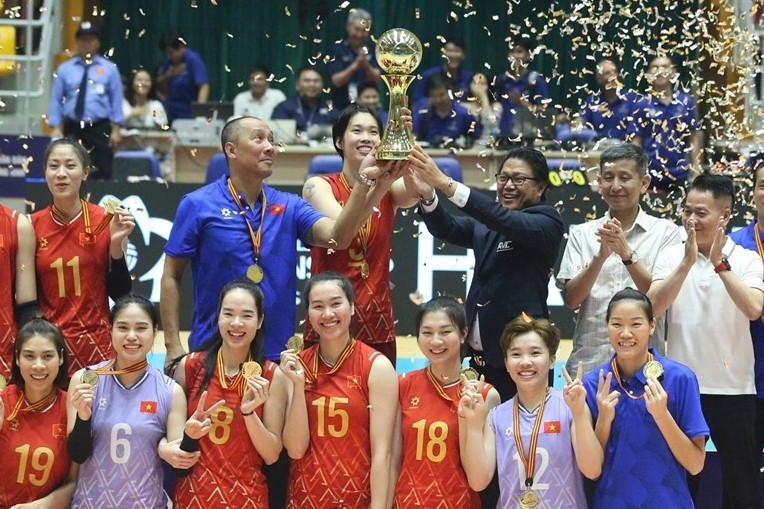 Đội tuyển bóng chuyền nữ Việt Nam lần thứ 3 liên tiếp vô địch AVC Nations Cup, khẳng định vị thế bóng chuyền châu Á