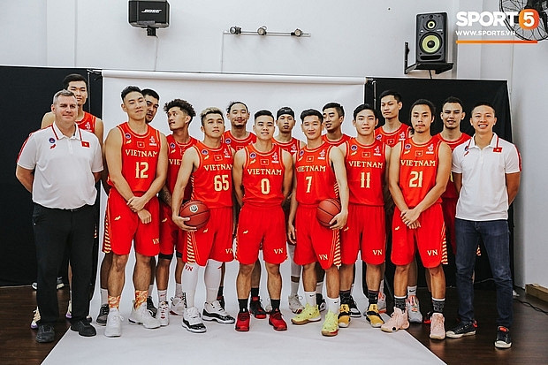 Đội tuyển bóng rổ nam Việt Nam thi đấu tại SEA Games 30 với tinh thần quyết tâm cao