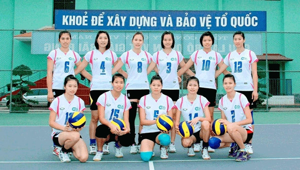 Đồng phục thi đấu bóng chuyền nữ đẹp của CLB Giấy Bãi Bằng