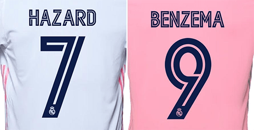 Download font chữ áo bóng đá Real Madrid 2020-2021