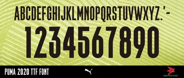 Download font chữ áo bóng đá Puma 2020