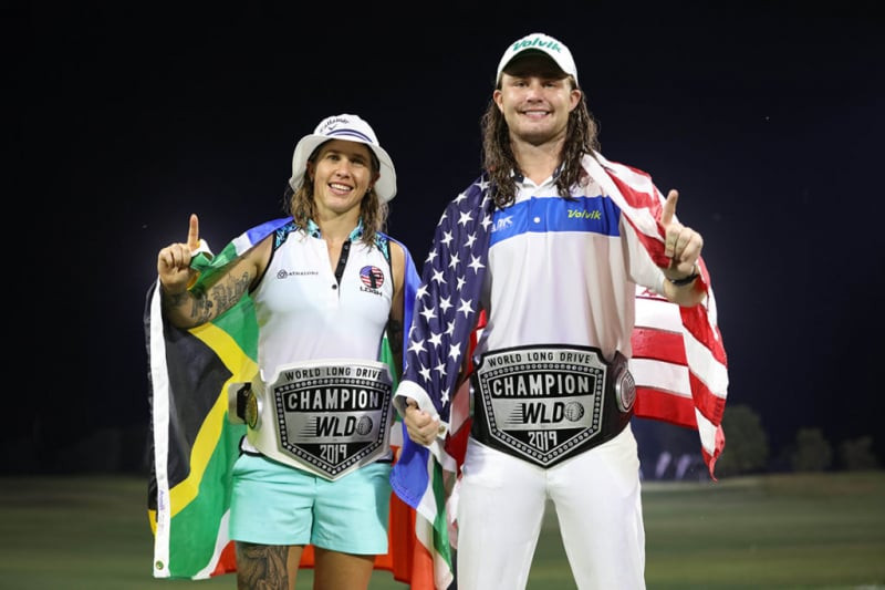 Đương kim vô địch World Long Driver Championship 2019, biểu tượng của những cá nhân xuất sắc đạt được kỷ lục trong các môn thể thao đòi hỏi kỹ thuật và sức mạnh, tương tự như kỷ lục đánh đầu xa nhất.