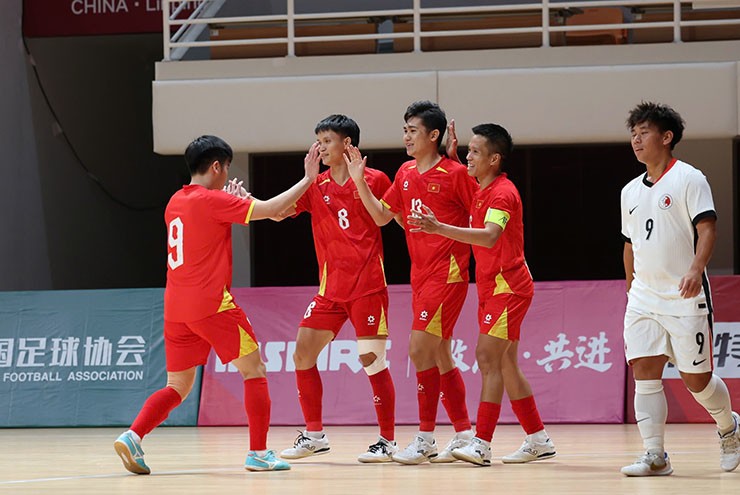 Tuyển Futsal Việt Nam áp đảo trong trận đấu với Hồng Kông
