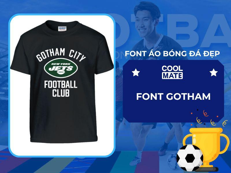 Font áo bóng đá đẹp Gotham: Đơn giản, dễ đọc và gắn liền với nhiều CLB