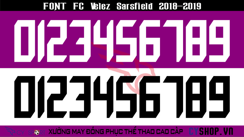 Font số áo bóng đá FC Velez Sarsfield, thiết kế độc đáo của CLB Argentina