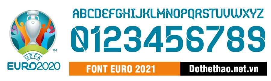 Download font chữ áo bóng đá Euro 2021