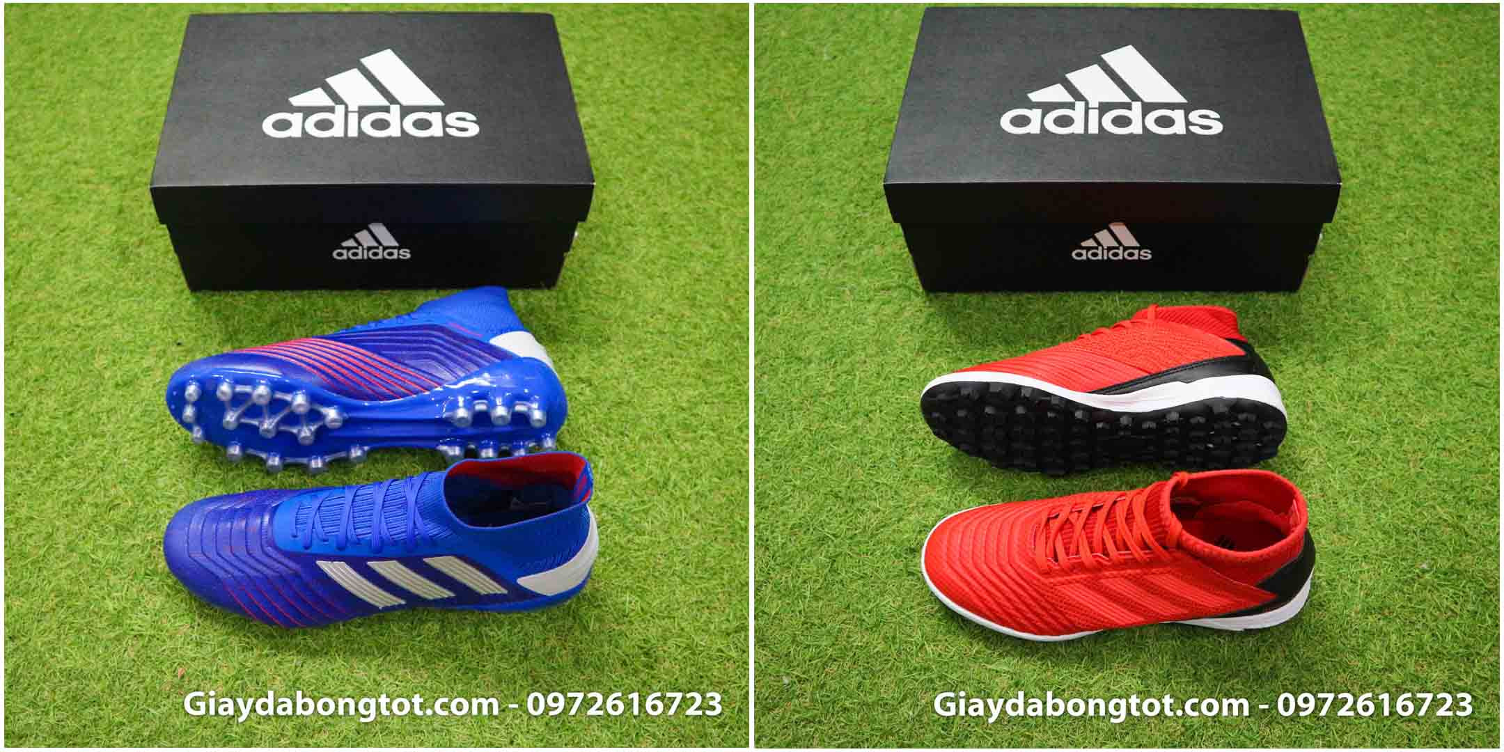 Giày bóng đá Adidas Predator 18 có dây TF/AG, phù hợp nhiều mặt sân cho fan Xuân Trường