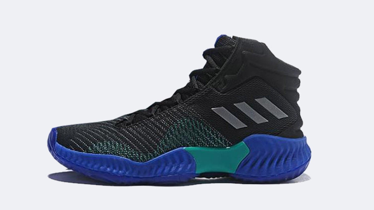 Giày bóng rổ Adidas Pro Bounce Ace Kids màu xanh và trắng