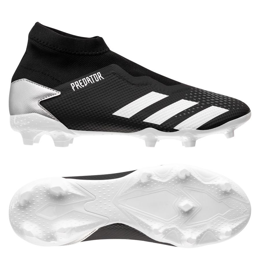 Giày đá bóng Adidas Predator 20.3 Laceless FG/AG Atmospheric màu đen trắng bạc