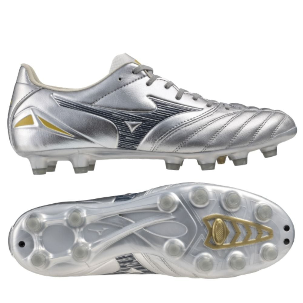 Giày đá bóng Mizuno Morelia Neo IV Pro FG Platinum chính hãng màu bạc