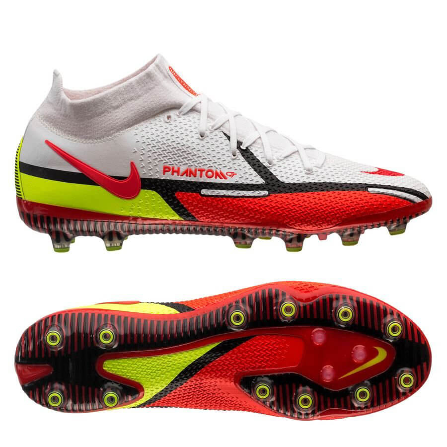 Giày đá bóng Nike Phantom GT 2 Elite DF AG-PRO Motivation trắng đỏ volt đen DC0749-167