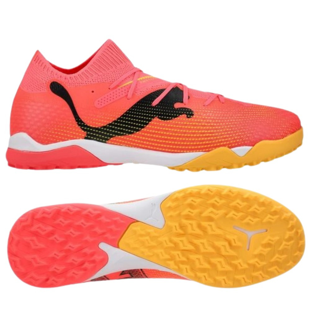 Giày đá bóng Puma Future 7 Pro Cage TT hồng cam, tối ưu cho sân nhỏ tốc độ cao