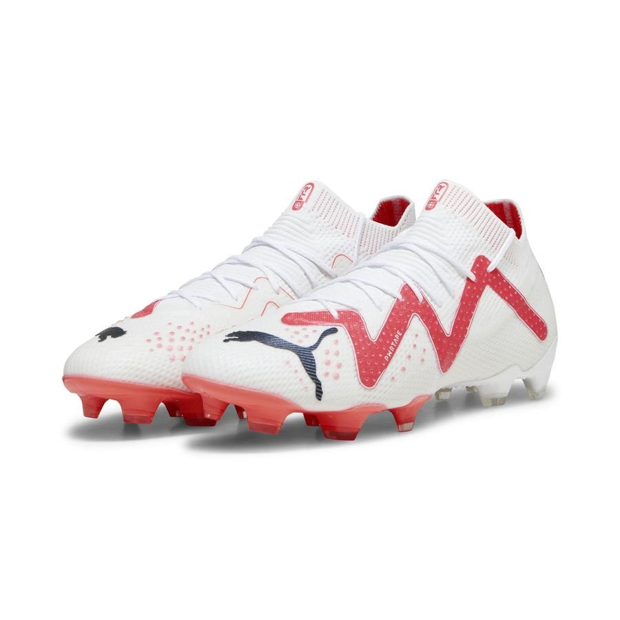 Giày đá bóng Puma Future Ultimate FG/AG Breakthrough trắng đen hồng, dành cho sân cỏ tự nhiên cao cấp