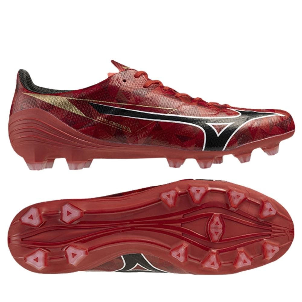 Giày đá bóng sân cỏ tự nhiên Mizuno Alpha 2 Pro FG Red Ruby chính hãng màu đỏ