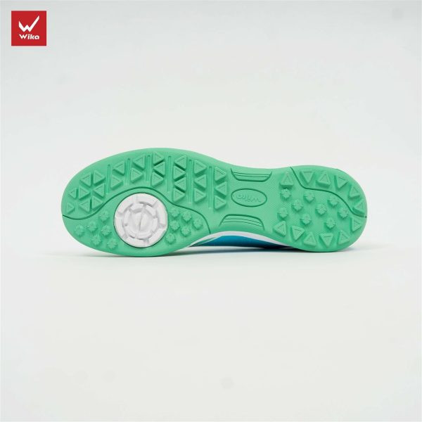 Giày đá bóng thuần Việt Wika DragonX Hoàng Đức xanh aqua