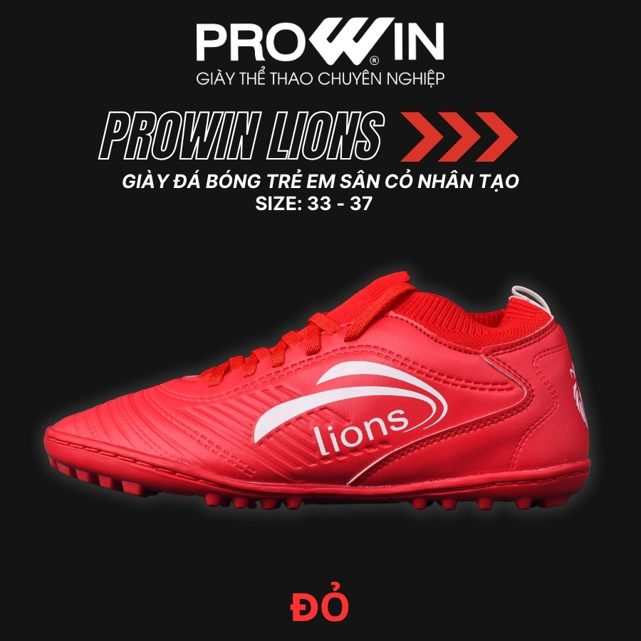 Giày Đá Bóng Trẻ Em Sân Cỏ Nhân Tạo Lions Thun Thấp