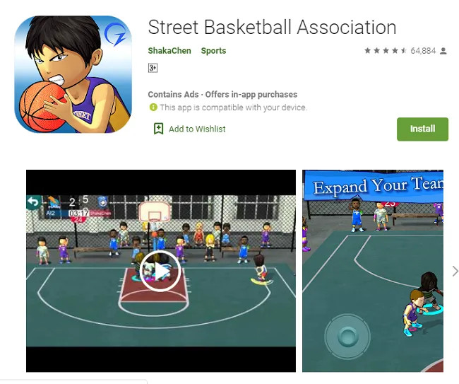 Hai cầu thủ bóng rổ đường phố đối đầu trong Street Basketball Association